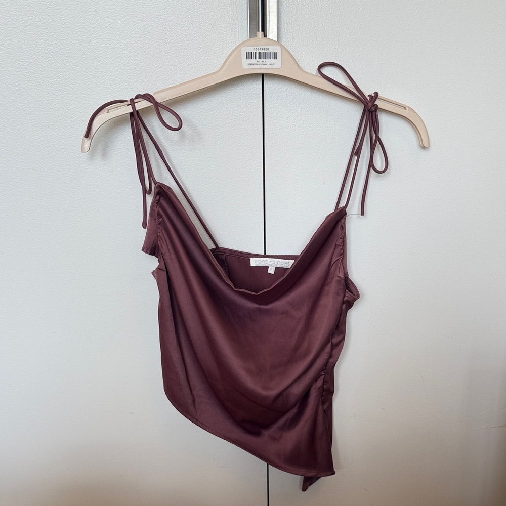 Revolve More to Come Purple Satin Top